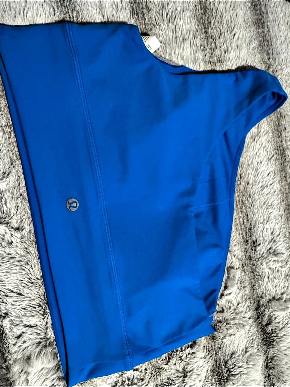 Lululemon Ribbed Nulu Asymmetrical Yoga Bra Blue